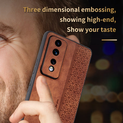For Honor 80 GT 5G AZNS 3D Embossed Skin Feel Phone Case(Dark Green)