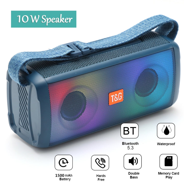 T&G TG345 Portable Outdoor Color LED Wireless Bluetooth Speaker(Green)
