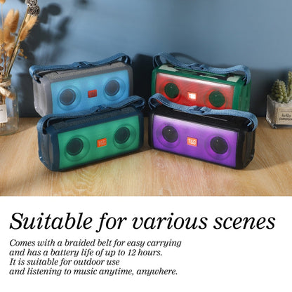 T&G TG345 Portable Outdoor Color LED Wireless Bluetooth Speaker(Green)