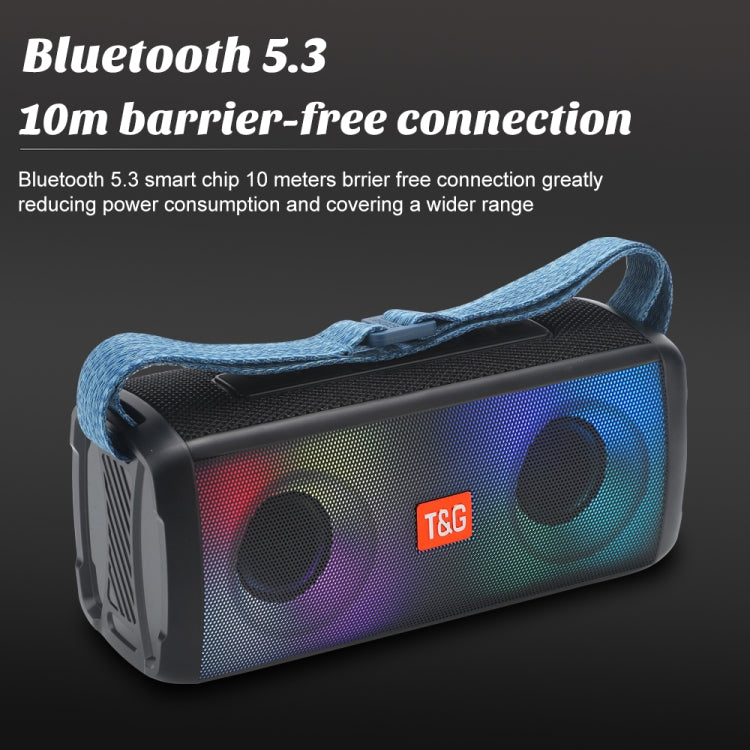 T&G TG345 Portable Outdoor Color LED Wireless Bluetooth Speaker(Green)