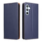 For Samsung Galaxy A54 5G Fierre Shann PU Genuine Leather Texture Leather Phone Case(Blue)