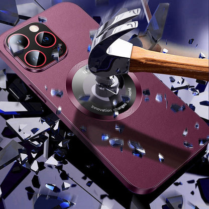 For iPhone 14 R-JUST RH05 Magnetic Leather Metal Phone Case(Black)