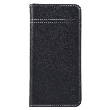 For Samsung Galaxy S23 5G GEBEI Top-grain Horizontal Flip Leather Phone Case(Black)