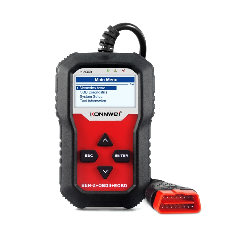 Pour détecteur de panne de voiture OBD2 2,4 pouces KONNWE KW360 Mercedes Benz