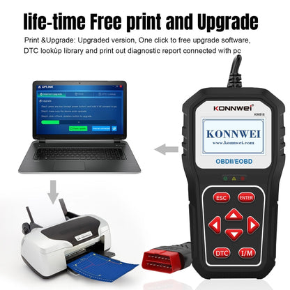 Outil de diagnostic Bluetooth KW818 pour voiture KONNWE OBD2 Détecteur de pannes