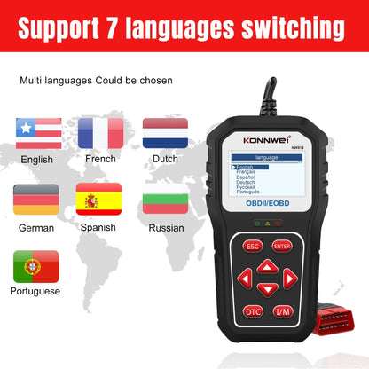 Outil de diagnostic Bluetooth KW818 pour voiture KONNWE OBD2 Détecteur de pannes