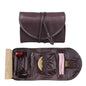 FIREDOG CL08 Sac de rangement en cuir pour pipe à tabac (Noir Marron Corde)