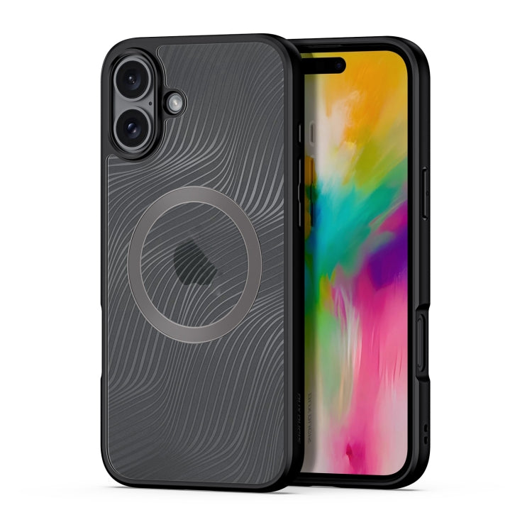 For iPhone 16 Plus DUX DUCIS Aimo Mag Series TPU + PC MagSafe Frosted Feel Phone Case(Black)