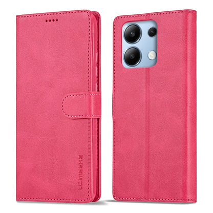 For Xiaomi Redmi Note 13 Pro 4G LC.IMEEKE Calf Texture Leather Phone Case(Red)