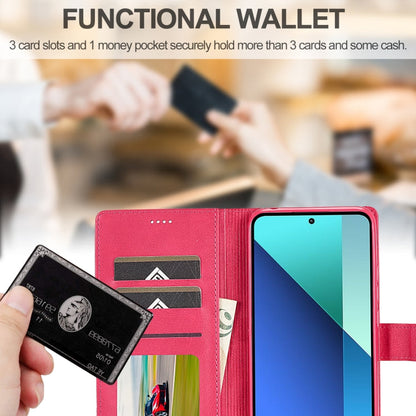 For Xiaomi Redmi Note 13 Pro 4G LC.IMEEKE Calf Texture Leather Phone Case(Red)