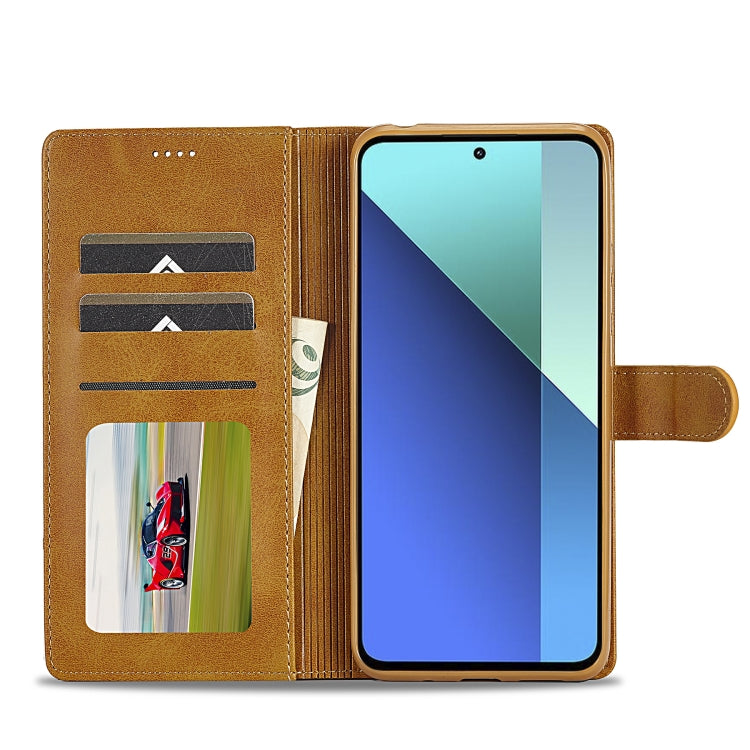 For Xiaomi Redmi Note 13 Pro 4G LC.IMEEKE Calf Texture Leather Phone Case(Brown)