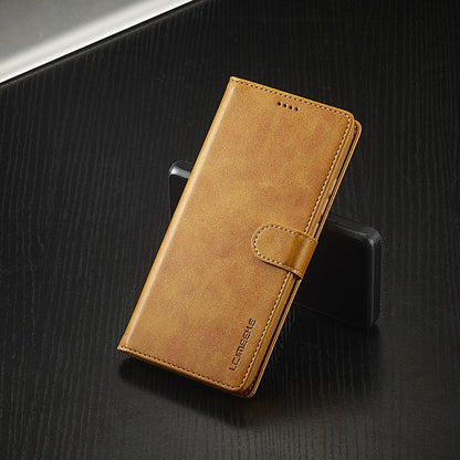 For Xiaomi Redmi Note 13 4G LC.IMEEKE Calf Texture Leather Phone Case(Brown)