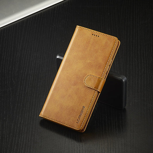 Pour Xiaomi Redmi Note 13 4G LC.IMEEKE Étui de téléphone en cuir texture veau (Marron)