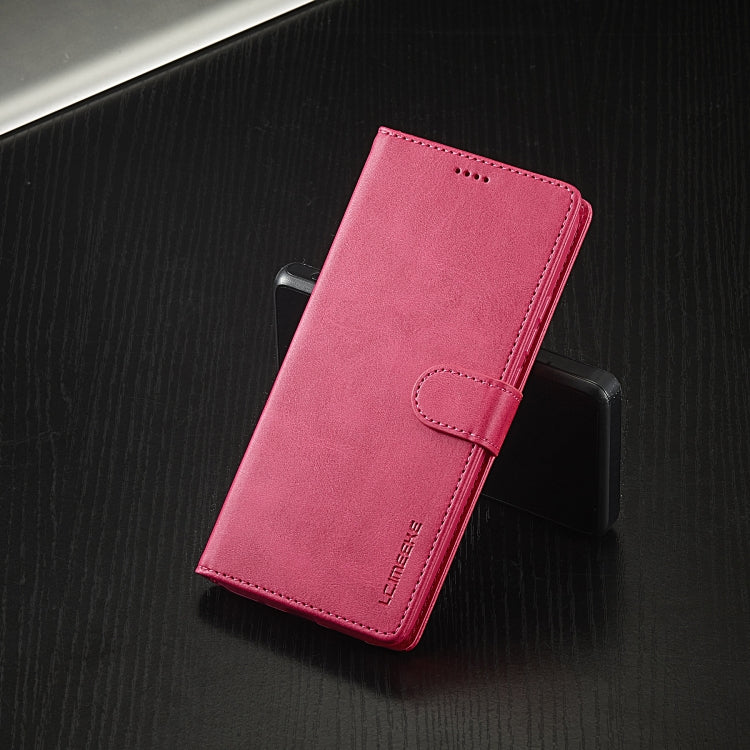 For Xiaomi Redmi Note 13 5G LC.IMEEKE Calf Texture Leather Phone Case(Red)