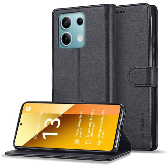 For Xiaomi Redmi Note 13 Pro 5G LC.IMEEKE Calf Texture Leather Phone Case(Black)