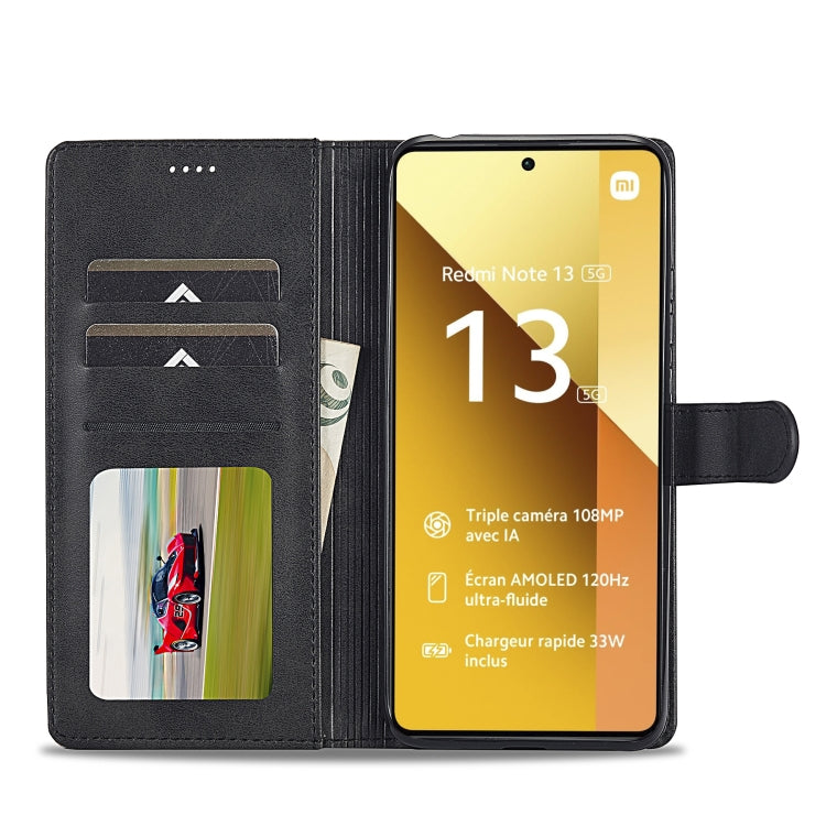 For Xiaomi Redmi Note 13 Pro 5G LC.IMEEKE Calf Texture Leather Phone Case(Black)
