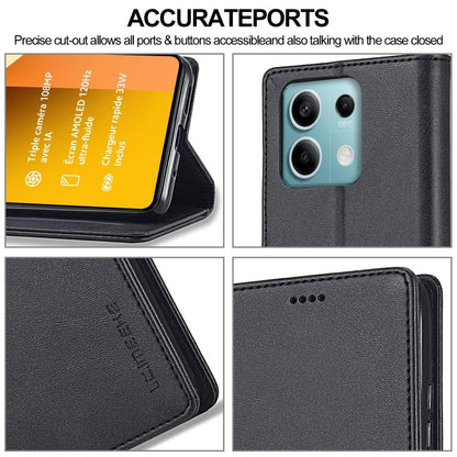 For Xiaomi Redmi Note 13 Pro 5G LC.IMEEKE Calf Texture Leather Phone Case(Black)