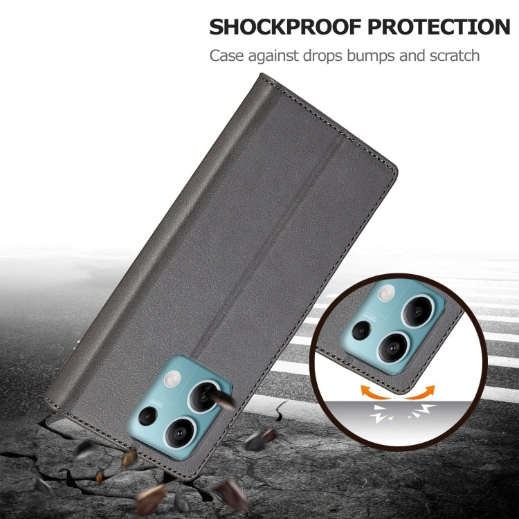 For Xiaomi Redmi Note 13 Pro 5G LC.IMEEKE Calf Texture Leather Phone Case(Grey)