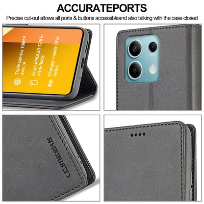 For Xiaomi Redmi Note 13 Pro 5G LC.IMEEKE Calf Texture Leather Phone Case(Grey)