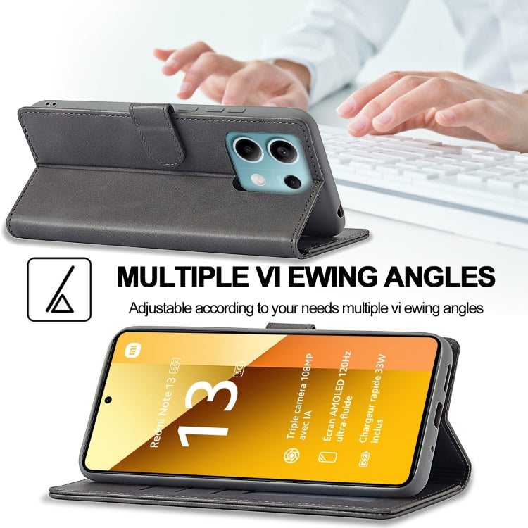 For Xiaomi Redmi Note 13 Pro 5G LC.IMEEKE Calf Texture Leather Phone Case(Grey)