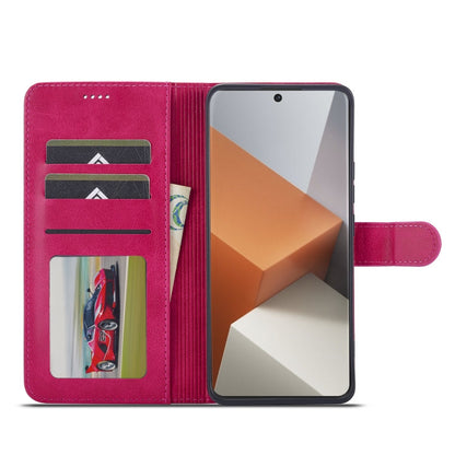 For Xiaomi Redmi Note 13 Pro+ LC.IMEEKE Calf Texture Leather Phone Case(Red)