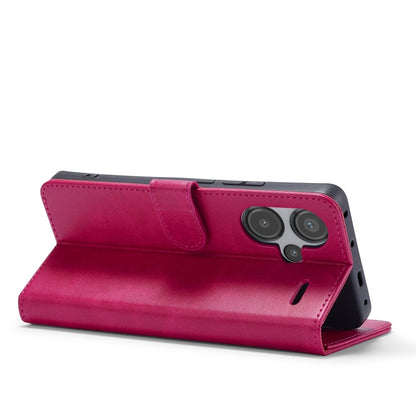 For Xiaomi Redmi Note 13 Pro+ LC.IMEEKE Calf Texture Leather Phone Case(Red)