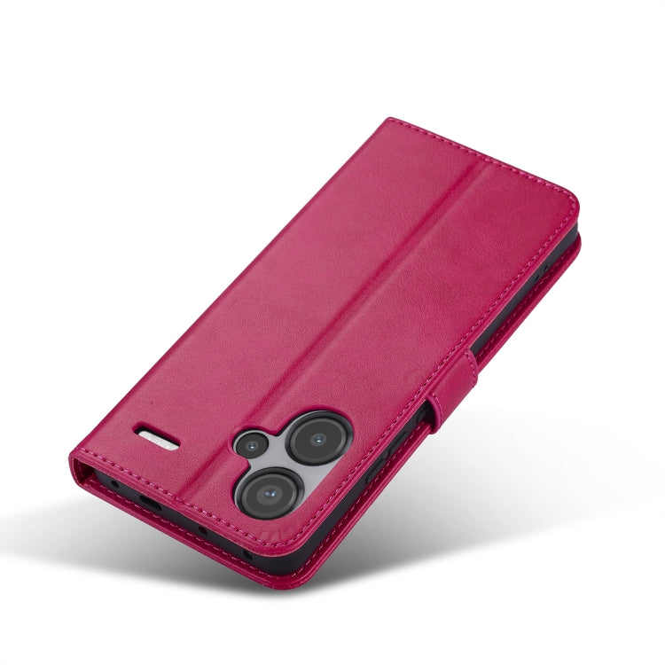 For Xiaomi Redmi Note 13 Pro+ LC.IMEEKE Calf Texture Leather Phone Case(Red)