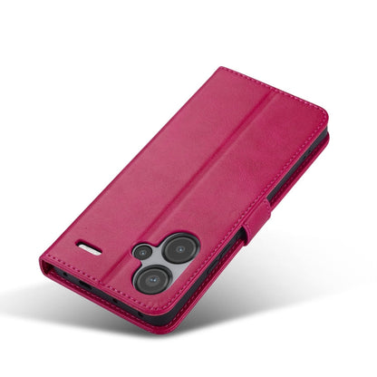 For Xiaomi Redmi Note 13 Pro+ LC.IMEEKE Calf Texture Leather Phone Case(Red)