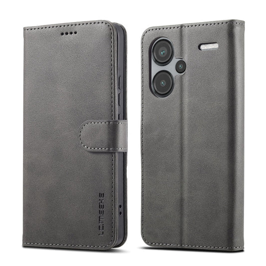 For Xiaomi Redmi Note 13 Pro+ LC.IMEEKE Calf Texture Leather Phone Case(Grey)