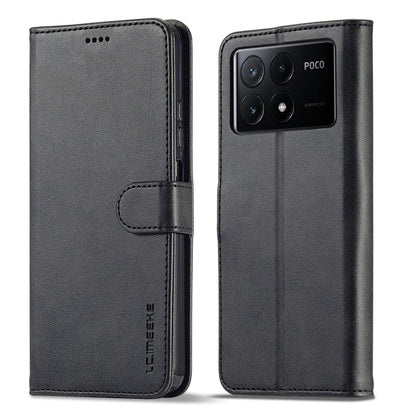 For Xiaomi Poco X6 Pro LC.IMEEKE Calf Texture Leather Phone Case(Black)
