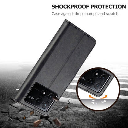 For Xiaomi Poco X6 Pro LC.IMEEKE Calf Texture Leather Phone Case(Black)