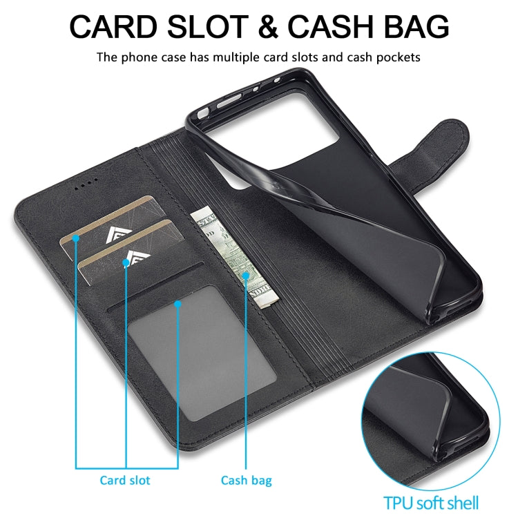 For Xiaomi Poco X6 Pro LC.IMEEKE Calf Texture Leather Phone Case(Black)