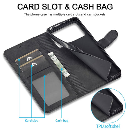 For Xiaomi Poco X6 Pro LC.IMEEKE Calf Texture Leather Phone Case(Black)
