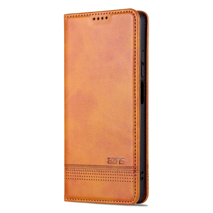 For Honor Play 50 Plus AZNS Magnetic Calf Texture Flip Leather Phone Case(Light Brown)