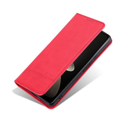 For Honor 200 Pro AZNS Magnetic Calf Texture Flip Leather Phone Case(Red)