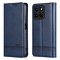 For Honor Play 60 Plus AZNS Magnetic Calf Texture Flip Leather Phone Case(Dark Blue)