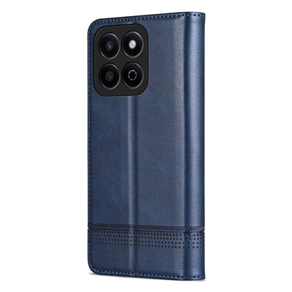 For Honor Play 60 Plus AZNS Magnetic Calf Texture Flip Leather Phone Case(Dark Blue)