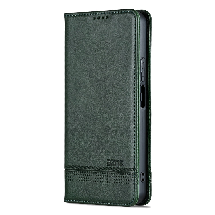 For Honor Play 60 Plus AZNS Magnetic Calf Texture Flip Leather Phone Case(Dark Green)