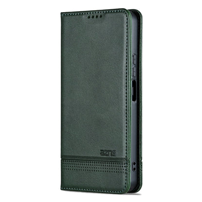For Honor Play 60 Plus AZNS Magnetic Calf Texture Flip Leather Phone Case(Dark Green)