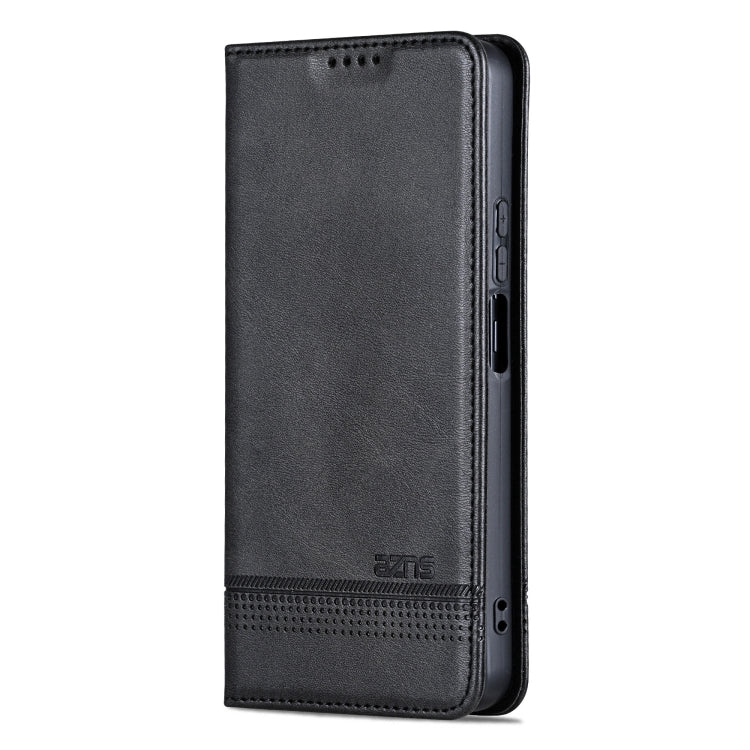 For Honor Play 60 Plus AZNS Magnetic Calf Texture Flip Leather Phone Case(Black)