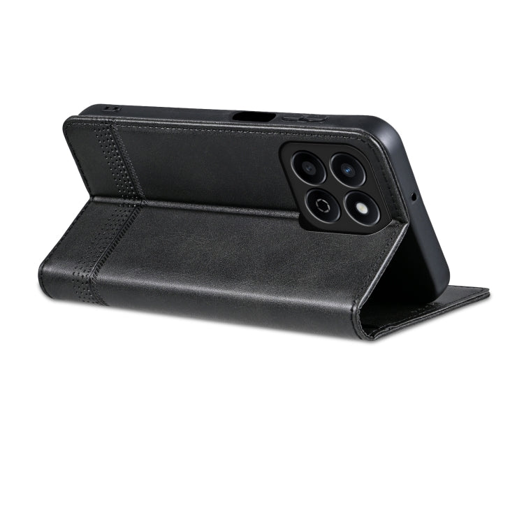 For Honor Play 60 Plus AZNS Magnetic Calf Texture Flip Leather Phone Case(Black)