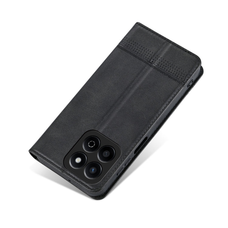 For Honor Play 60 Plus AZNS Magnetic Calf Texture Flip Leather Phone Case(Black)