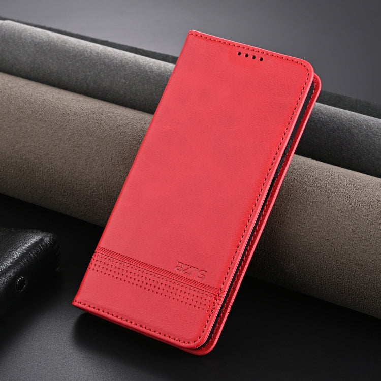 For Honor Play 60 Plus AZNS Magnetic Calf Texture Flip Leather Phone Case(Red)
