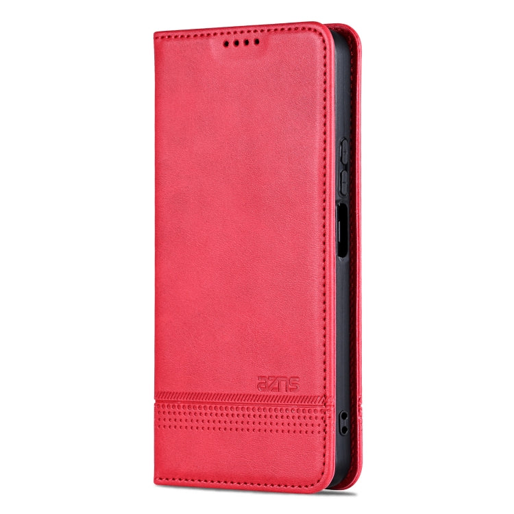 For Honor Play 60 Plus AZNS Magnetic Calf Texture Flip Leather Phone Case(Red)