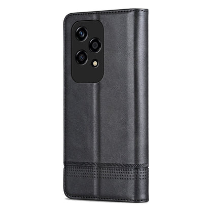 For Honor 200 Lite Global AZNS Magnetic Calf Texture Flip Leather Phone Case(Black)