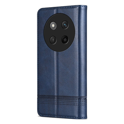 For Honor X60 Pro AZNS Magnetic Calf Texture Flip Leather Phone Case(Dark Blue)