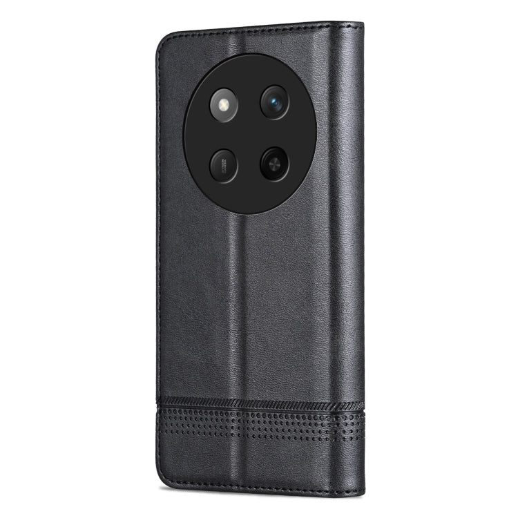 For Honor X60 Pro AZNS Magnetic Calf Texture Flip Leather Phone Case(Black)