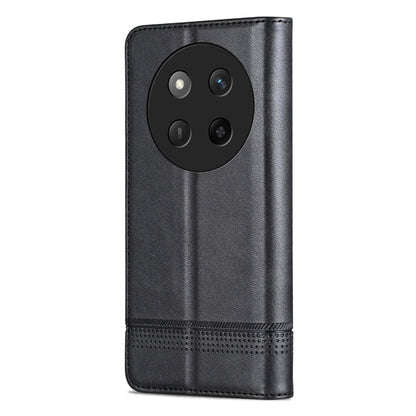 For Honor X60 Pro AZNS Magnetic Calf Texture Flip Leather Phone Case(Black)
