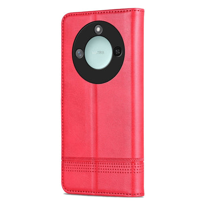 For Honor X60 AZNS Magnetic Calf Texture Flip Leather Phone Case(Red)