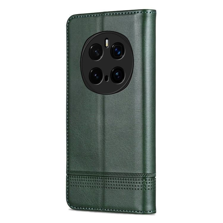 For Honor Magic7 Pro AZNS Magnetic Calf Texture Flip Leather Phone Case(Dark Green)